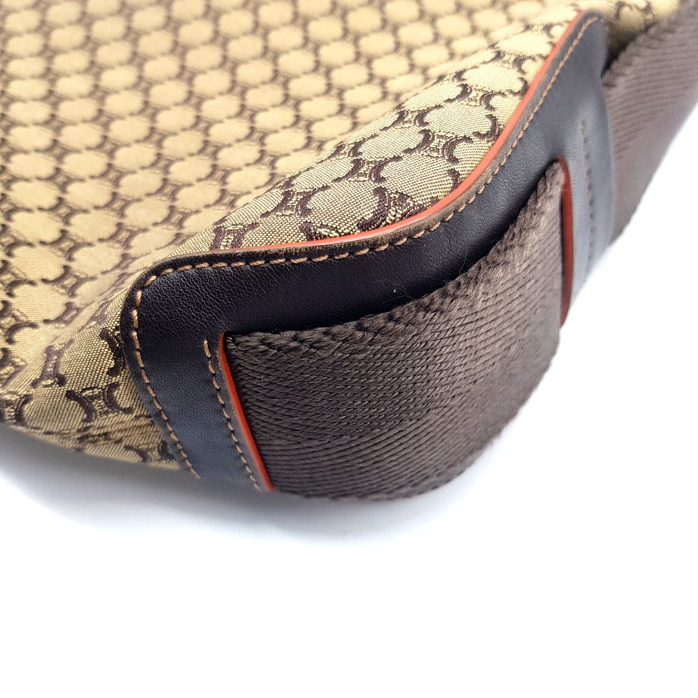 CELINE Macadam All-Over Print Shoulder Bag, Crossbody Messenger Bag, Canvas/Leather, Unisex, Brown