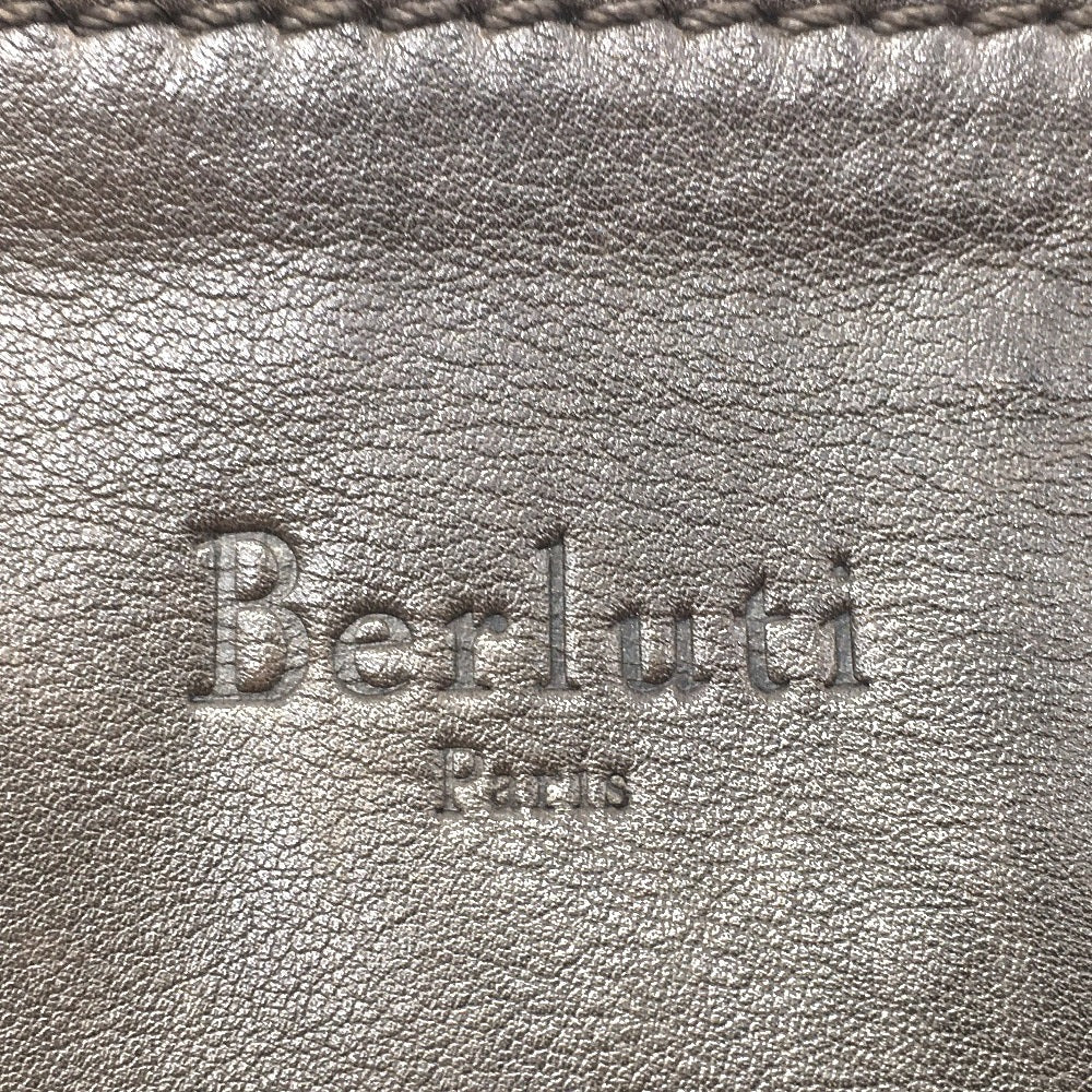 Berluti Calligraphy Inside Bag, Second Bag/Clutch Bag, Leather, Men's, Brown