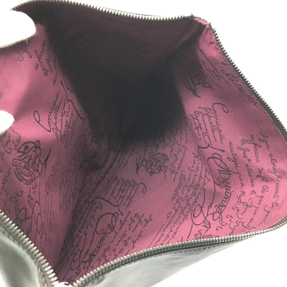 Berluti Calligraphy Inside Bag, Second Bag/Clutch Bag, Leather, Men's, Brown