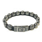 BOTTEGA VENETA Intrecciato Bracelet, Men's, Silver, Black, AG925