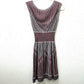 CHANEL P47925 Striped Summer Dress, Sleeveless, Rayon, Women's, Black, Black x Red x White
