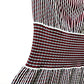 CHANEL P47925 Striped Summer Dress, Sleeveless, Rayon, Women's, Black, Black x Red x White