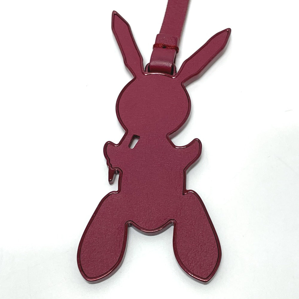 LOUIS VUITTON M62735 LV ラビット ジェフ クーンズ カバン バッグチャーム キーホルダー レザー レディース ボルドー ボルドー