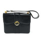 GUCCI GG Metal Old Gucci Bag Shoulder Bag One-Shoulder Bag Vintage Shoulder Bag Leather Women's Black