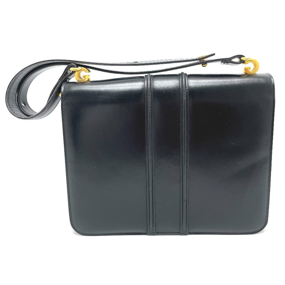 GUCCI GG Metal Old Gucci Bag Shoulder Bag One-Shoulder Bag Vintage Shoulder Bag Leather Women's Black