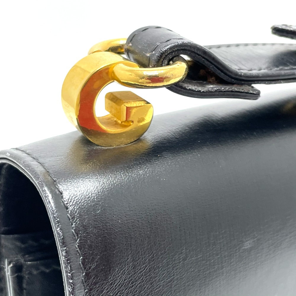 GUCCI GG Metal Old Gucci Bag Shoulder Bag One-Shoulder Bag Vintage Shoulder Bag Leather Women's Black