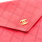 CHANEL Bicolor Coco Mark Chain Shoulder Bag in Lambskin, Red