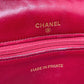 CHANEL Bicolor Coco Mark Chain Shoulder Bag in Lambskin, Red