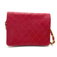 CHANEL Bicolor Coco Mark Chain Shoulder Bag in Lambskin, Red