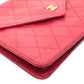 CHANEL Bicolor Coco Mark Chain Shoulder Bag in Lambskin, Red