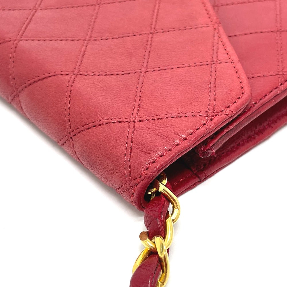 CHANEL Bicolor Coco Mark Chain Shoulder Bag in Lambskin, Red