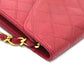 CHANEL Bicolor Coco Mark Chain Shoulder Bag in Lambskin, Red