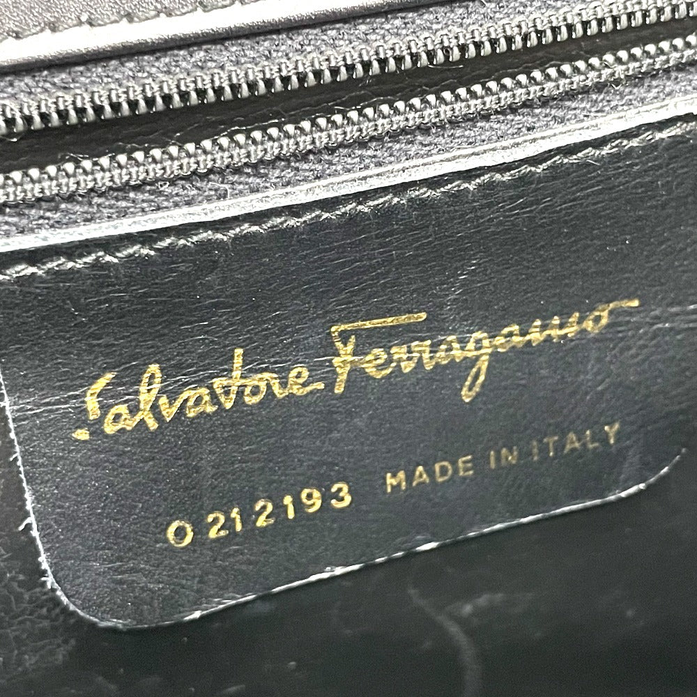 Salvatore Ferragamo O212193 Gancini 2-Way Mini Shoulder Bag in Black Leather