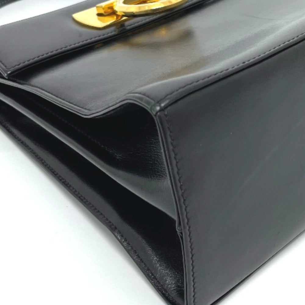 Salvatore Ferragamo O212193 Gancini 2-Way Mini Shoulder Bag in Black Leather