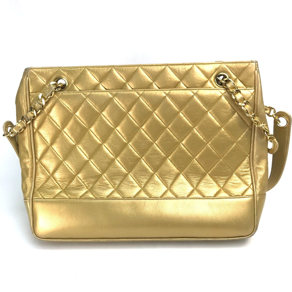CHANEL Coco Ball Matelasse Chain Tote Shoulder Bag in Lambskin with Gold Hardware