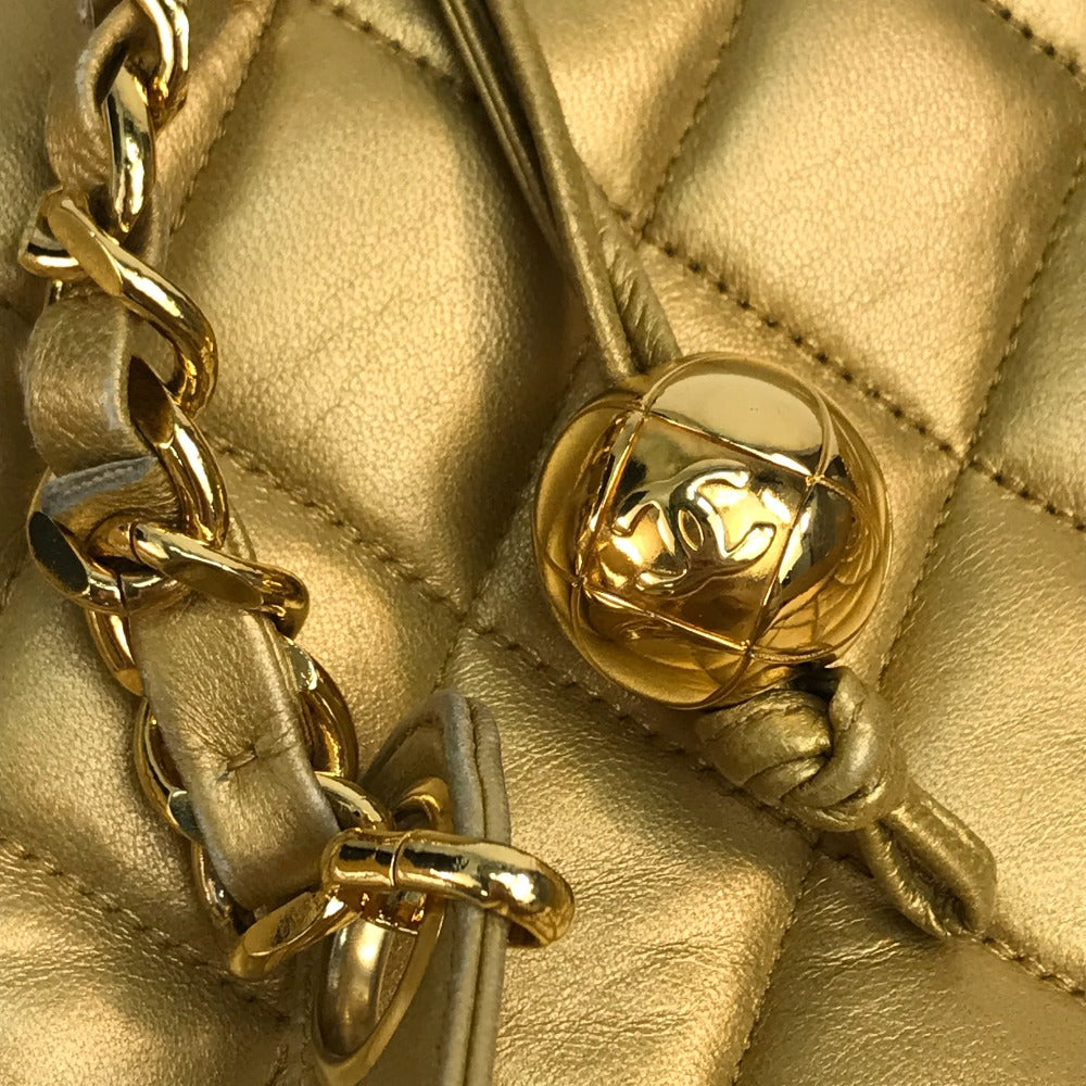 CHANEL Coco Ball Matelasse Chain Tote Shoulder Bag in Lambskin with Gold Hardware