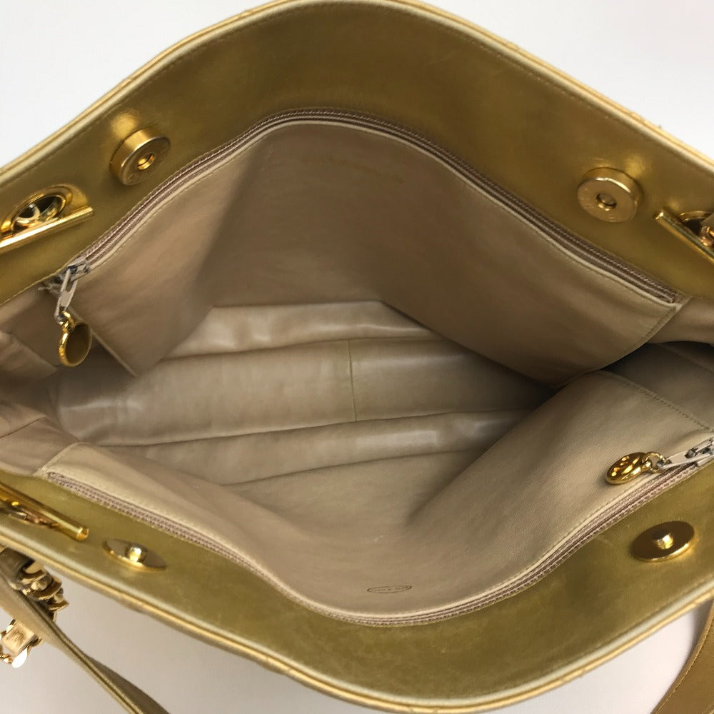 CHANEL Coco Ball Matelasse Chain Tote Shoulder Bag in Lambskin with Gold Hardware