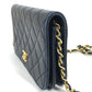 CHANEL CC Coco Mark Matelasse/Shoulder Bag, Chain Shoulder Bag, Lambskin, Women's, Navy