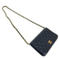 CHANEL CC Coco Mark Matelasse/Shoulder Bag, Chain Shoulder Bag, Lambskin, Women's, Navy