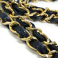 CHANEL CC Coco Mark Matelasse/Shoulder Bag, Chain Shoulder Bag, Lambskin, Women's, Navy