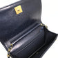 CHANEL CC Coco Mark Matelasse/Shoulder Bag, Chain Shoulder Bag, Lambskin, Women's, Navy