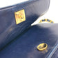 CHANEL CC Coco Mark Matelasse/Shoulder Bag, Chain Shoulder Bag, Lambskin, Women's, Navy
