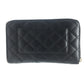 CHANEL A26710 カンボンライン オーガナイザー ラウンドファスナー 長財布 カーフレザー レディース ブラック×ピンク