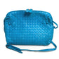 BOTTEGA VENETA 245354 イントレチャート ノディーニ カバン ポシェット ショルダーバッグ ラムレザー レディース ブルー