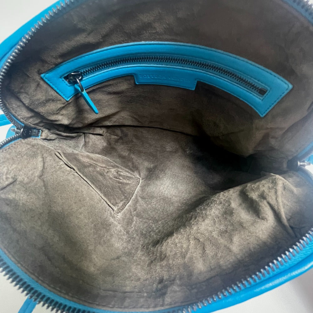 BOTTEGA VENETA 245354 イントレチャート ノディーニ カバン ポシェット ショルダーバッグ ラムレザー レディース ブルー