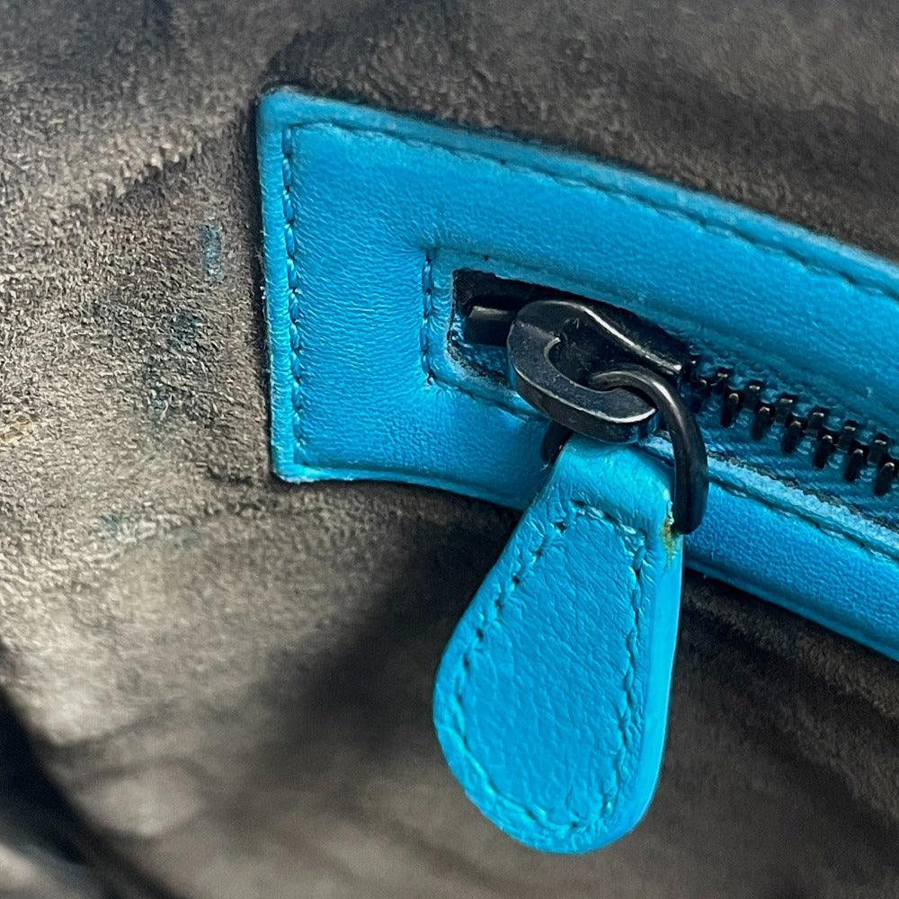 BOTTEGA VENETA 245354 イントレチャート ノディーニ カバン ポシェット ショルダーバッグ ラムレザー レディース ブルー
