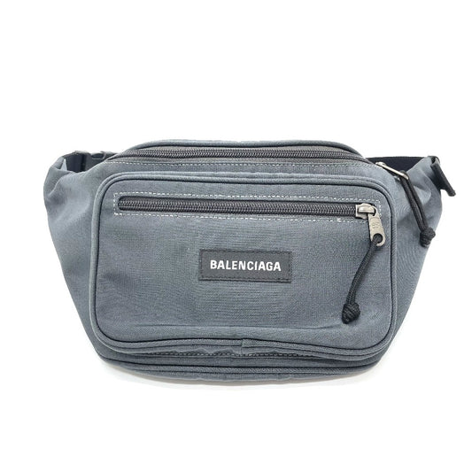 BALENCIAGA Explorer Waist Pouch (482389) - Unisex Nylon Belt Bag in Gray