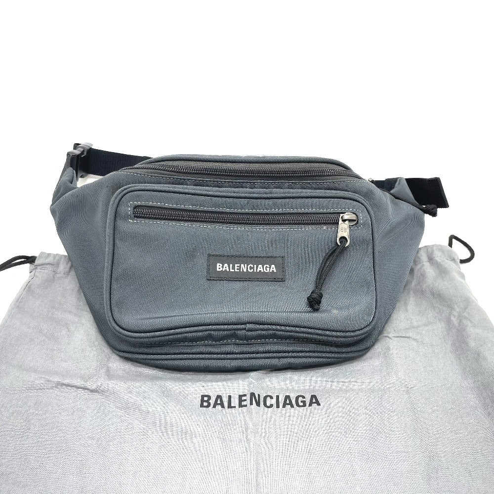 BALENCIAGA Explorer Waist Pouch (482389) - Unisex Nylon Belt Bag in Gray