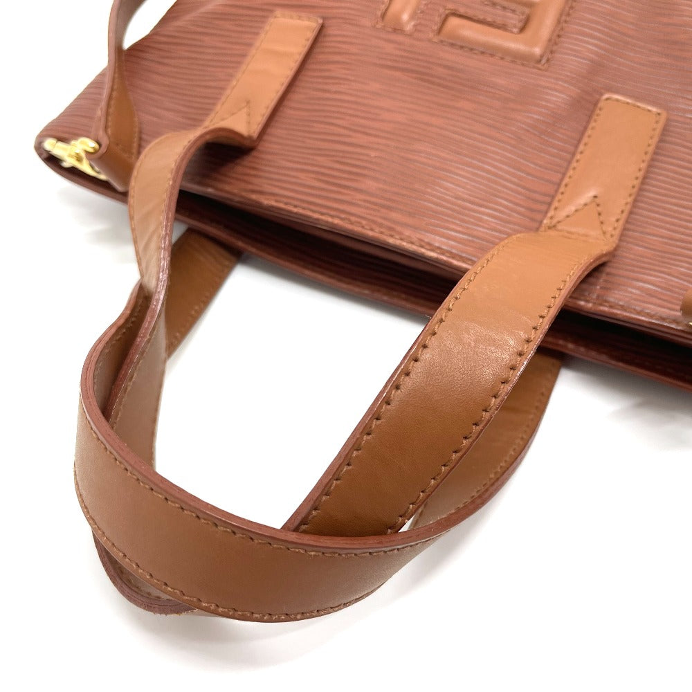 FENDI FF logo bag, 2-way shoulder bag, crossbody bag, handbag, leather, women's, brown