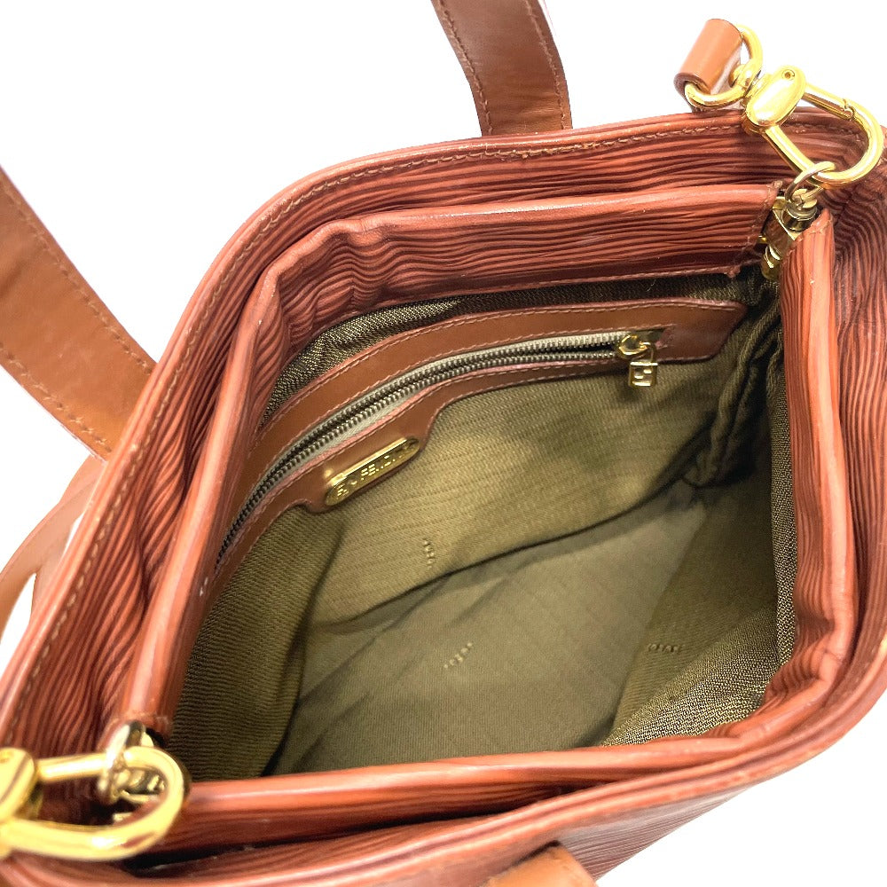 FENDI FF logo bag, 2-way shoulder bag, crossbody bag, handbag, leather, women's, brown