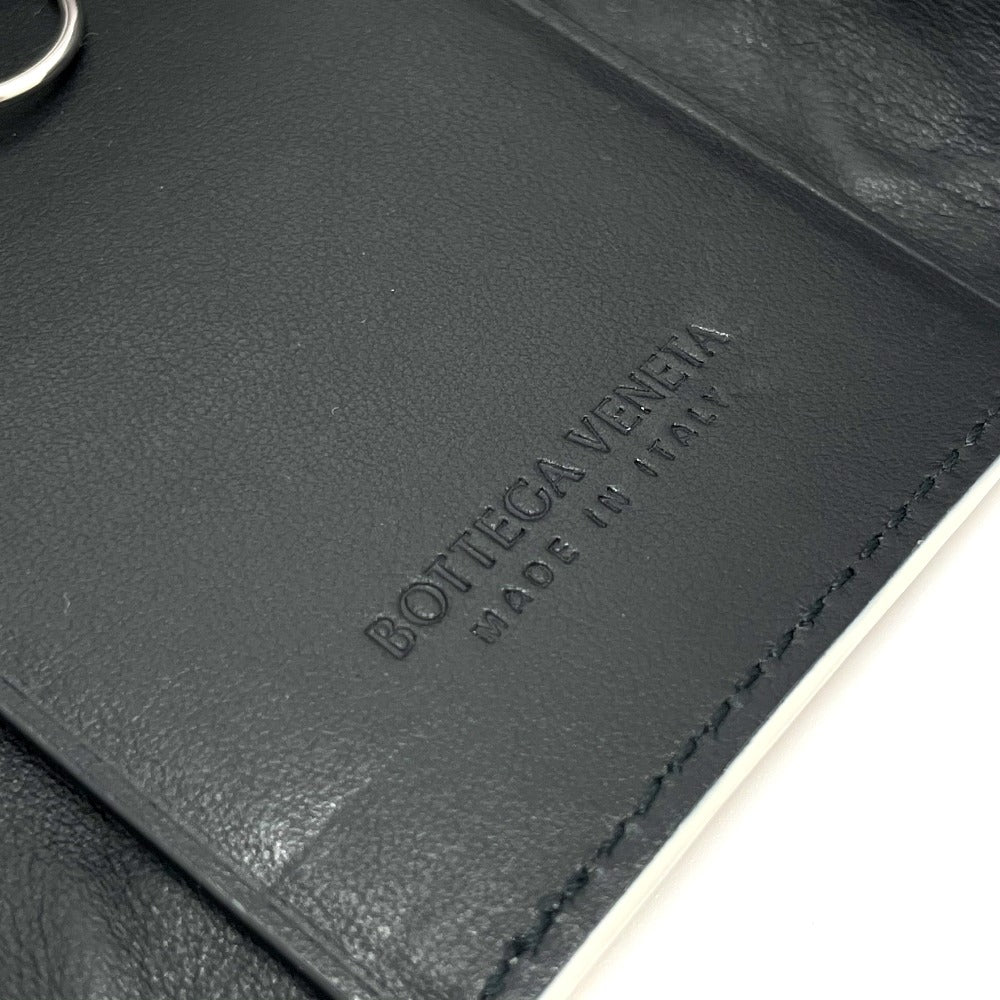 BOTTEGA VENETA 630336 Intrecciato Key Ring 6-Ring Key Case, Leather, Unisex, Off-White