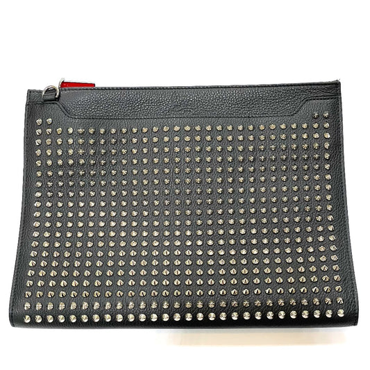 Christian Louboutin スパイク スタッズ スカイポーチ カバン クラッチバッグ クラッチバッグ レザー ユニセックス ブラック