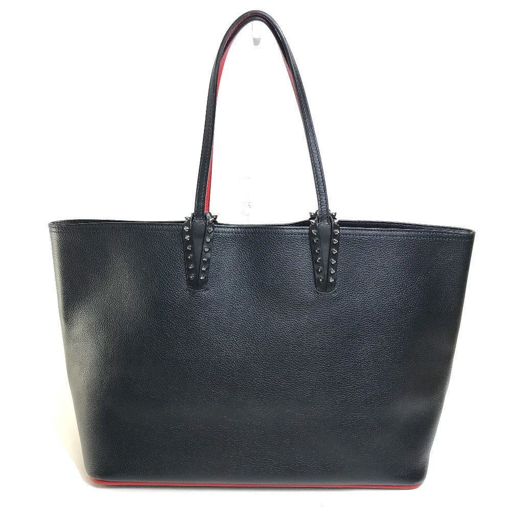 Christian Louboutin 1175113 ラージ カバタ カバン ショルダーバッグ トートバッグ レザー ユニセックス ブラック×レッド
