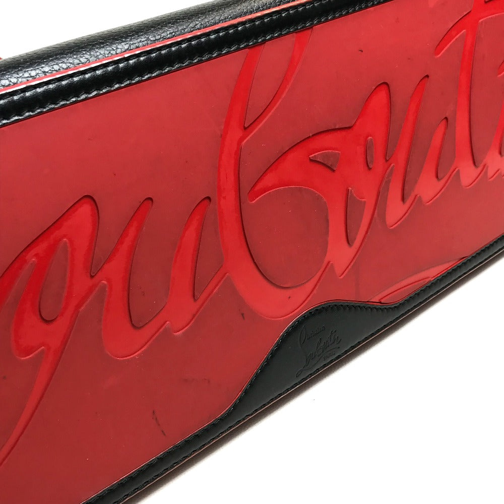 Christian Louboutin 1175113 ラージ カバタ カバン ショルダーバッグ トートバッグ レザー ユニセックス ブラック×レッド