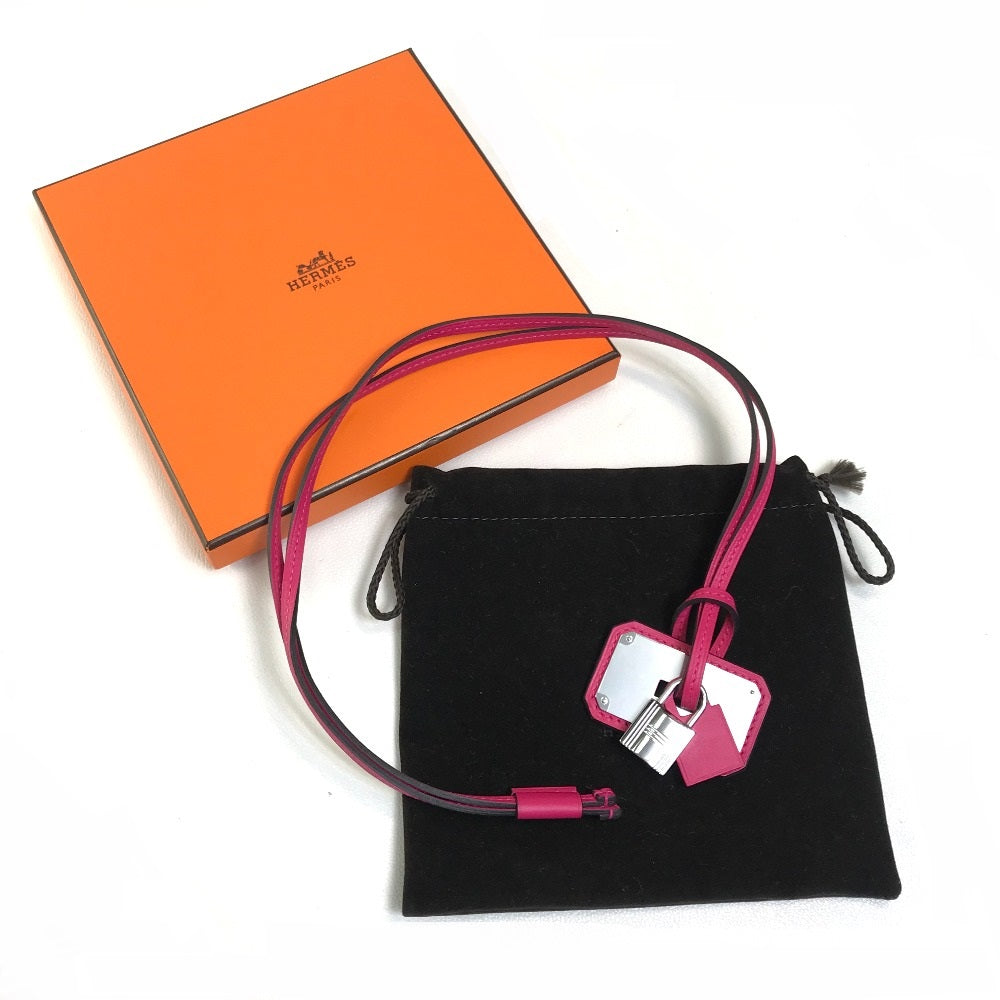 HERMES Pendant O'Kelly GM O'Kelly GM Accessories Necklace Vaux Swift Ladies Rose Mexico Pink