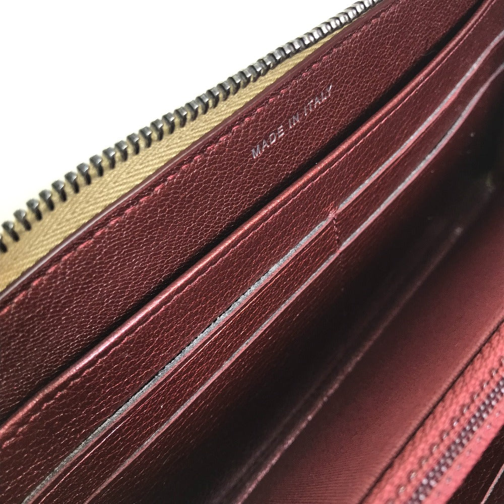 CHANEL Gradient Matelasse Long Wallet with Round Zipper, Lambskin, Women's, Gold and Brown