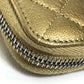 CHANEL Gradient Matelasse Long Wallet with Round Zipper, Lambskin, Women's, Gold and Brown