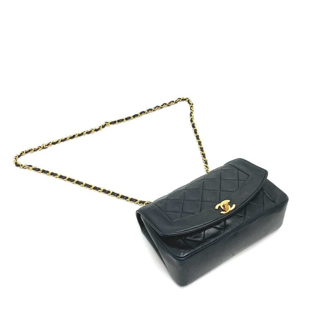 CHANEL CC Coco Mark Diana 22 Single Chain Shoulder Bag in Lambskin, Black
