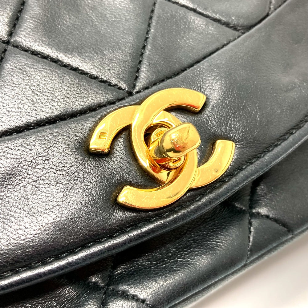CHANEL CC Coco Mark Diana 22 Single Chain Shoulder Bag in Lambskin, Black