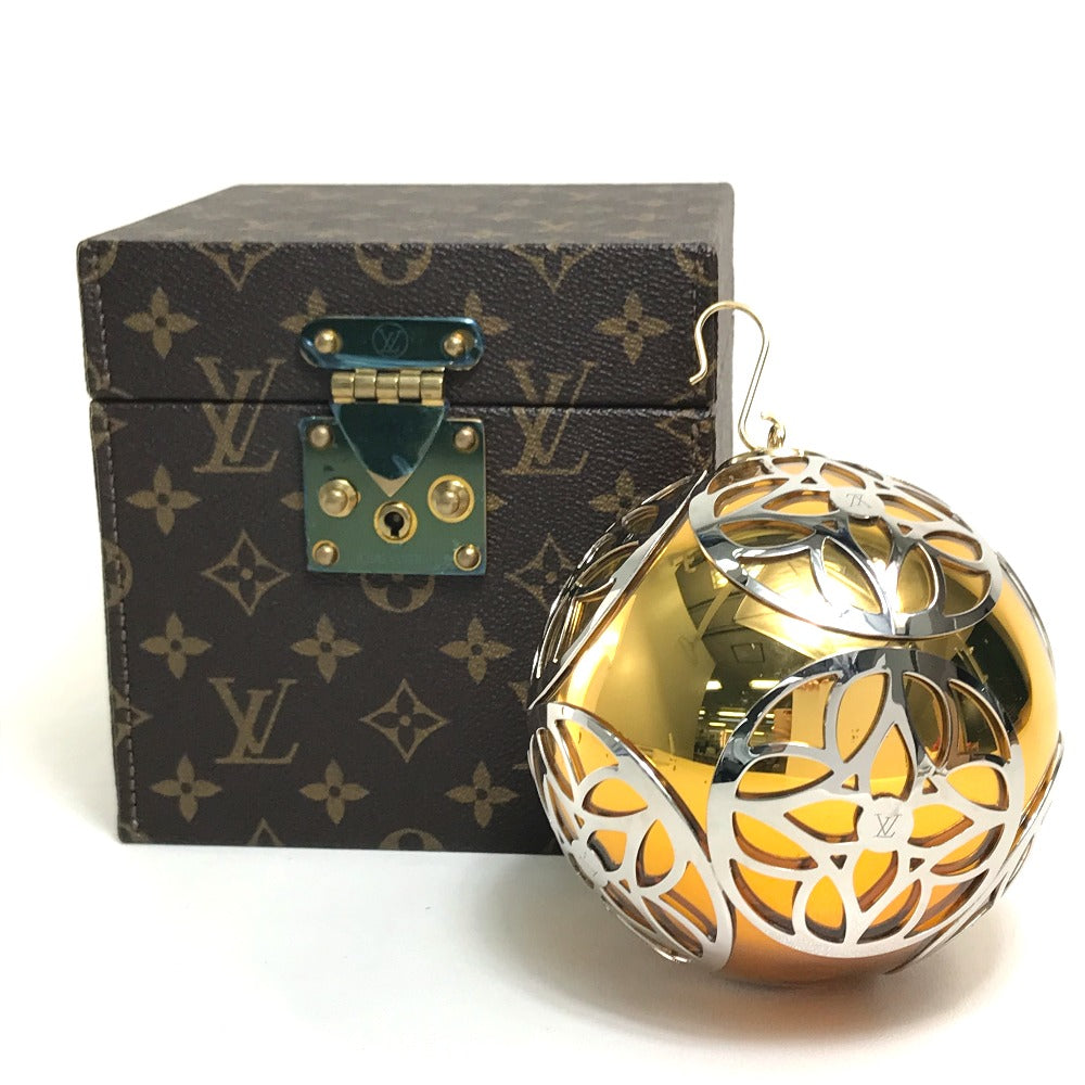 LOUIS VUITTON M47005 モノグラム オーナメント ボール オブジェ メタル ユニセックス ゴールド×シルバー