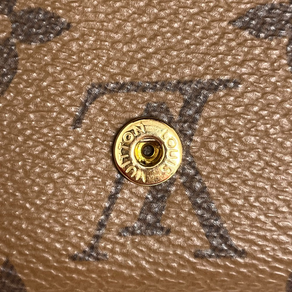 LOUIS VUITTON M68725 モノグラム リバース ポルトフォイユ ドーフィーヌ コンパクト ウォレット 3つ折り財布 モノグラムリバースキャンバス レディース ブラウン