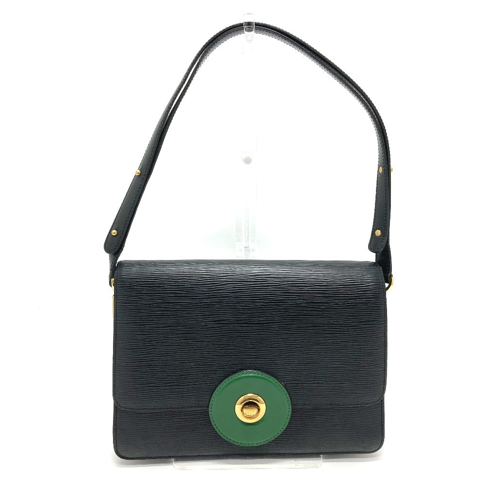 LOUIS VUITTON M52414 エピ フリーラン カバン ショルダーバッグ エピレザー レディース ノワール ブラック×グリーン