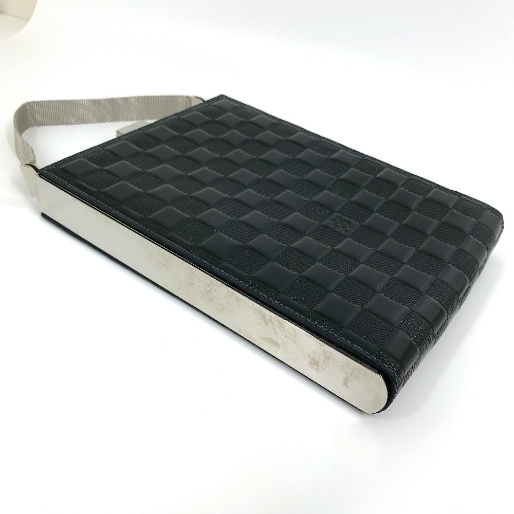 LOUIS VUITTON M92105 ダミエヴェルニ アンジュGM カバン パーティーバッグ ハンドバッグ パテントレザー レディース ダークグリーン