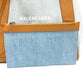 BALENCIAGA 339933 ロゴプリント ネイビーカバスS カバン ハンドバッグ トートバッグ レザー/キャンバス レディース ライトブルー