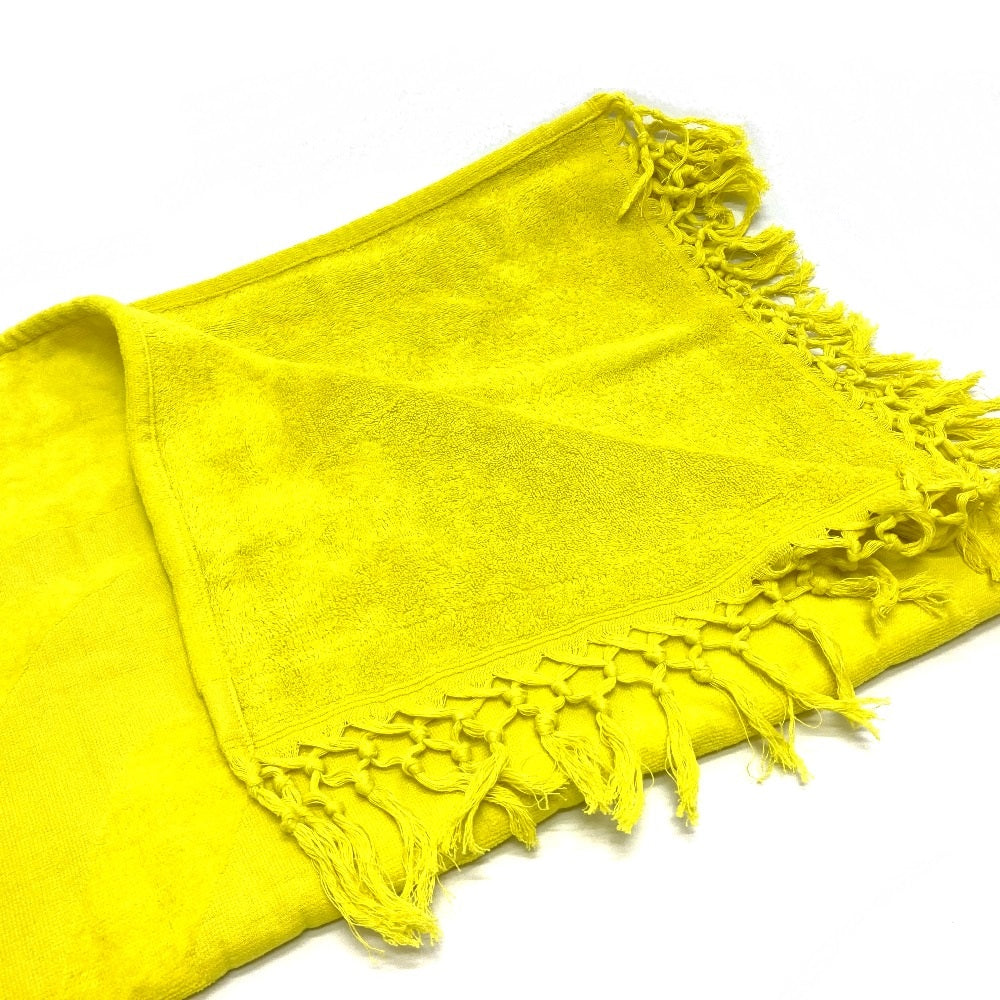 LOEWE Paula's Ibiza Fringe Large Towel, Fabric, Interior Accessories, Cotton, Unisex, Yellow