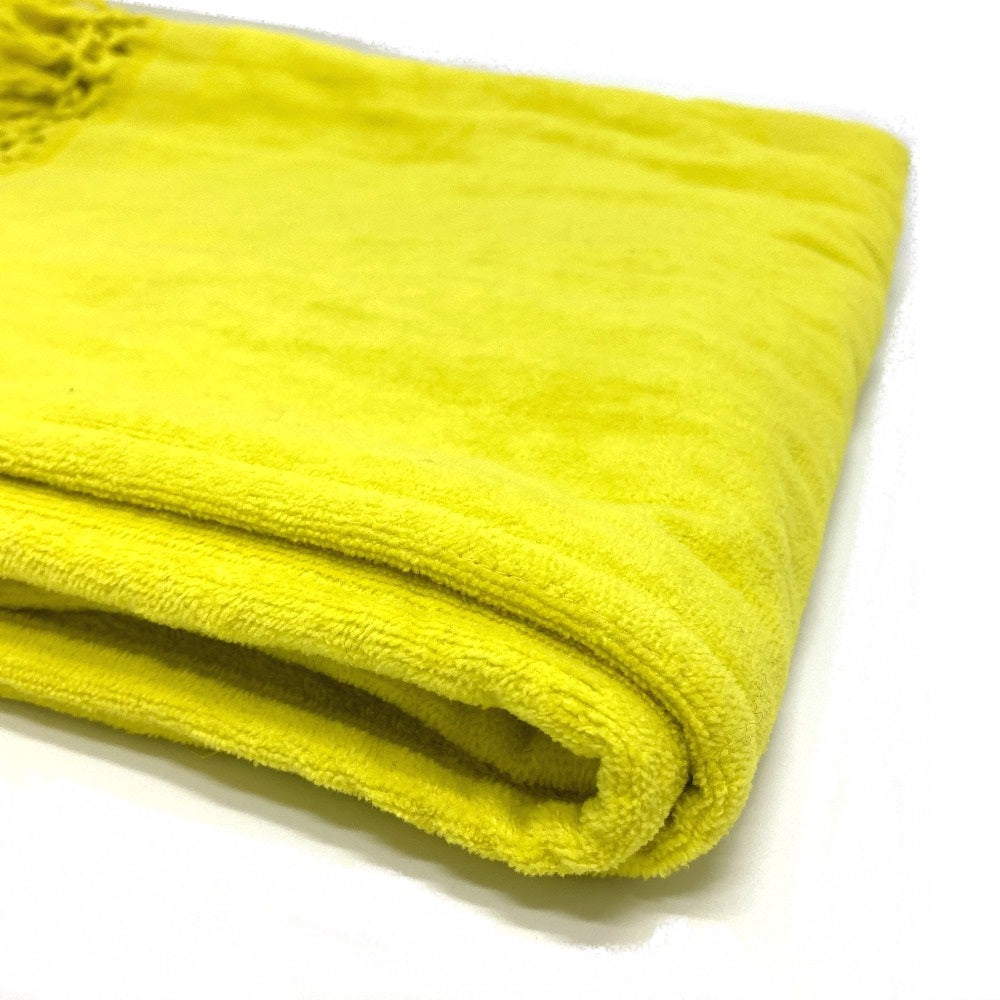 LOEWE Paula's Ibiza Fringe Large Towel, Fabric, Interior Accessories, Cotton, Unisex, Yellow